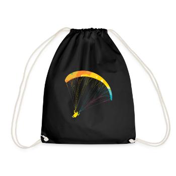 Gleitschirmfliegen Damen Paragliding Girls - Turnbeutel - Schwarz - Vorne