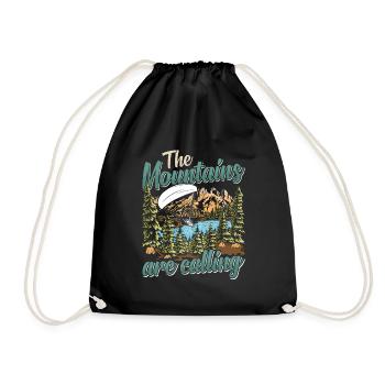 Mountaineering The Mountains are Calling - Drawstring Bag - black - Front
