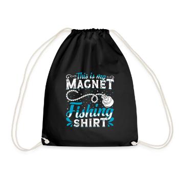 Magnetangler This is my Magnet Fishing Shirt - Turnbeutel - Schwarz - Vorne