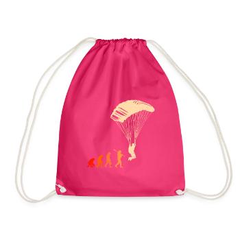 Paragliding Evolution Gleitschirmfliegen - Drawstring Bag - fuchsia - Front