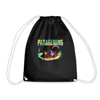 Gleitschirmfliegen Hike and Fly Paragliding - Drawstring Bag - black - Front