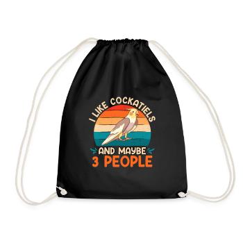 Perruches que j’aime Cockatiels Bird Lovers - Sac de sport léger - noir - Devant
