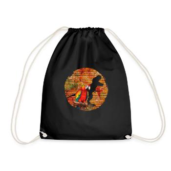 Ara Dinosaure Fan Perroquet Oiseau Amoureux - Sac de sport léger - noir - Devant