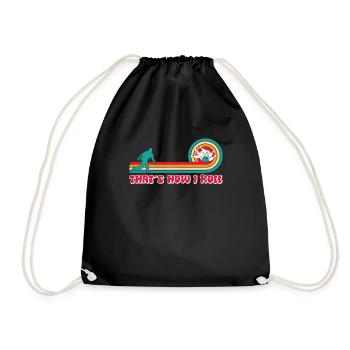 Bowlingspieler How I Roll Bowling Shirt - Turnbeutel - Schwarz - Vorne