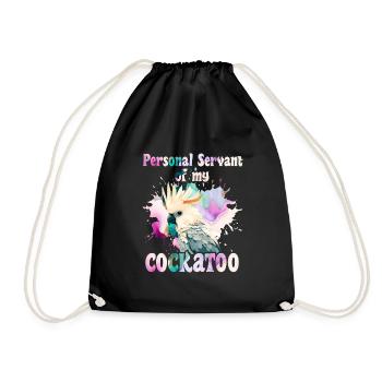 Kakaduu Serviteur personnel de mon cacatoès - Sac de sport léger - noir - Devant