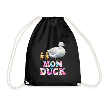 Mama Duck Duck Lover Duck Fan Women - Drawstring Bag - black - Front