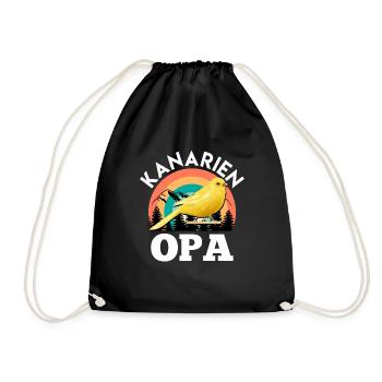 Canaries, Grandpa, Bird lovers, Canaries - Drawstring Bag - black - Front