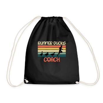 Ducks Runner Ducks Coach Duck Lover Shirt - Drawstring Bag - black - Front