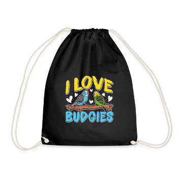 Budgie Fan J’adore les perruches de Budgies - Sac de sport léger - noir - Devant
