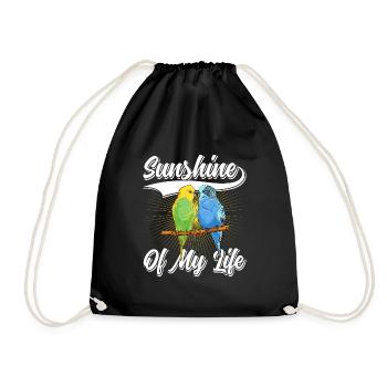Le soleil de ma vie Les amoureux des oiseaux perruches - Sac de sport léger - noir - Devant