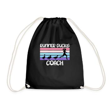 Ducks Runner Ducks Coach Duck Lover Shirt - Drawstring Bag - black - Front