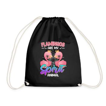 Les flamants roses sont mon animal spirituel Flamants roses Femmes - Sac de sport léger - noir - Devant