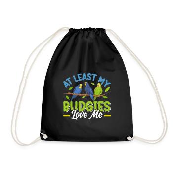 Perruche Au moins mes perruches m’aiment - Sac de sport léger - noir - Devant