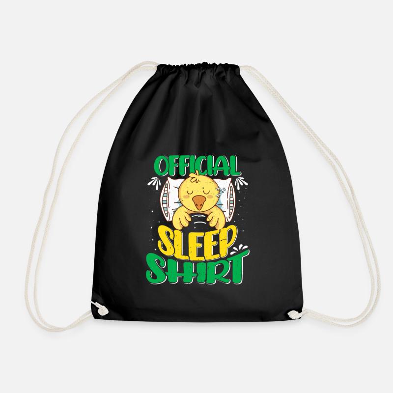 Ducklings Official Sleep Shirt Duck Lover - Drawstring Bag - black