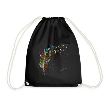Paragliding Flight Dandelion Paragliding Pilots - Drawstring Bag - black - Front