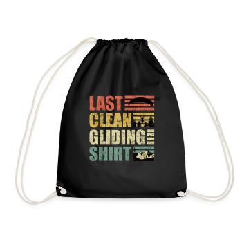 Gleitschirmflieger Last Clean Gliding Shirt - Turnbeutel - Schwarz - Vorne
