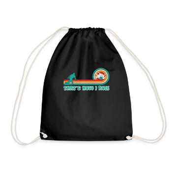 Bowlingspieler How I Roll Bowling Shirt - Turnbeutel - Schwarz - Vorne