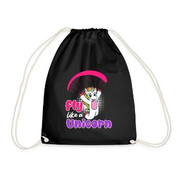 Unicorn Paraglider Volez comme une licorne Femmes - Sac de sport léger - noir - Devant