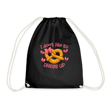 Shirt I Mog mi ned Aufbrezeln Pretzels - Drawstring Bag - black - Front