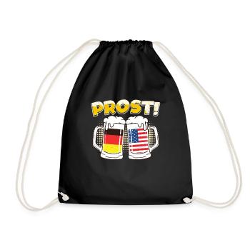 À votre santé! Beer Mug Allemagne États-Unis Fan de bière allemand - Sac de sport léger - noir - Devant