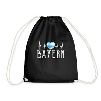 Bayern Bayerische Tradition Freistaat Bayern - Turnbeutel - Schwarz - Vorne