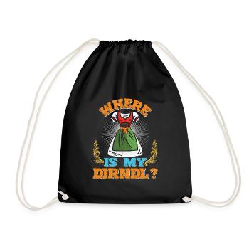 Où est mon Dirndl ? Chemise Trachten - Sac de sport léger - noir - Devant