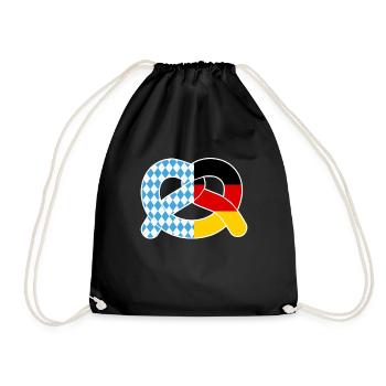 Bretzels bavarois Allemagne Tradition Bavière - Sac de sport léger - noir - Devant