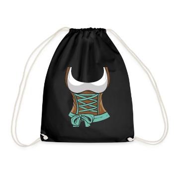 Dirndl Bayerisches Trachten Shirt Frauen Bayern - Sac de sport léger - noir - Devant