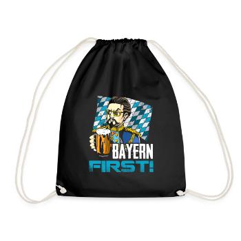 Bavaria First King Ludwig Free State of Bavaria - Drawstring Bag - black - Front