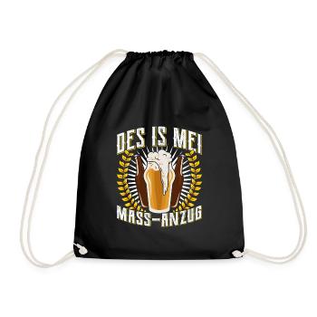 Lederhosen Shirt Mei Mass Anzug Biertrinker - Turnbeutel - Schwarz - Vorne