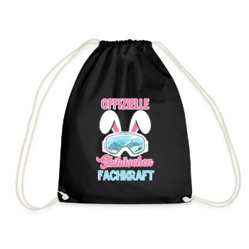 Spécialiste officiel du lapin de ski oreilles de lapin femme - Sac de sport léger - noir - Devant