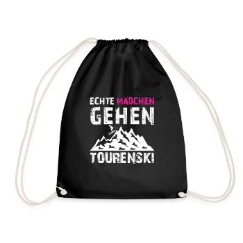 Skibergsteiger Echte Mädchen Gehen Tourenski - Turnbeutel - Schwarz - Vorne