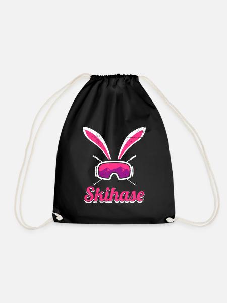 Skihase Apres Party Skifahren Frauen Ski Hasen - Turnbeutel - Schwarz