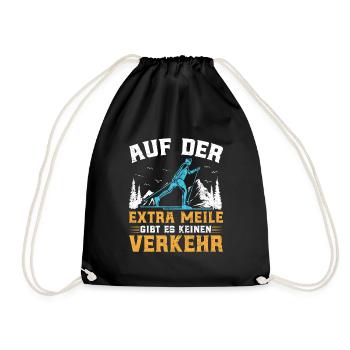 Ski Touring Auf der Extra Meile kein Verkehr - Turnbeutel - Schwarz - Vorne