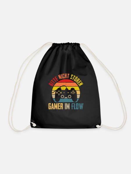 Gaming Bitte nicht Stören Gamer im Flow Videospiel - Turnbeutel - Schwarz
