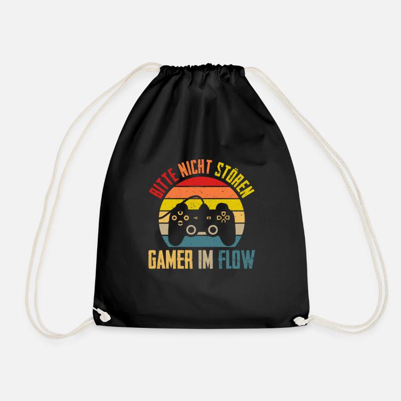 Gaming Bitte nicht Stören Gamer im Flow Videospiel - Turnbeutel - Schwarz