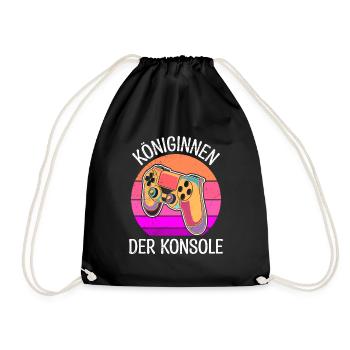 Königinnen der Konsole Zocken Videospiel Mädchen - Turnbeutel - Schwarz - Vorne