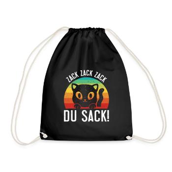 Gaming Katze Zack Zack Du Sack! Videospieler - Turnbeutel - Schwarz - Vorne