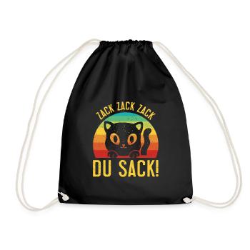 Gaming Katze Zack Zack Du Sack! Videospieler - Turnbeutel - Schwarz - Vorne