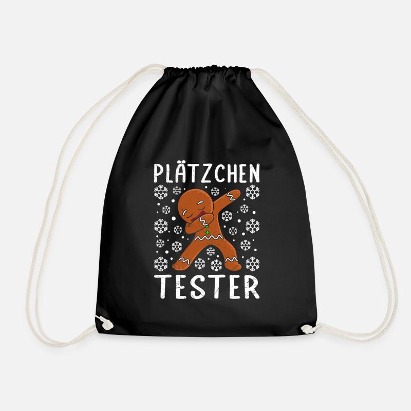 Plätzchen Tester Lebkuchen Weihnachtsgebäck - Turnbeutel - Schwarz