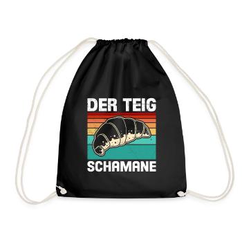 Bäcker Der Teig Schamane Backfans Backen - Turnbeutel - Schwarz - Vorne