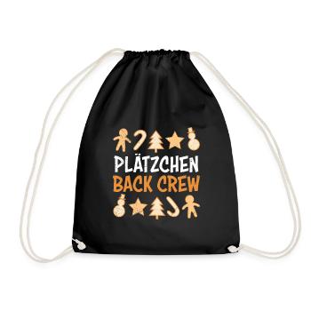 Plätzchen Back Crew Cookies Backliebhaber - Turnbeutel - Schwarz - Vorne