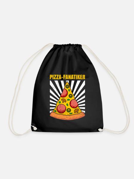 Pizza Fanatiker Backliebhaber Pizzateig Backen - Turnbeutel - Schwarz