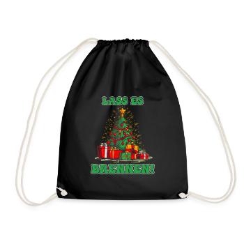 Weihnachtsbaum Lass Es Brennen! Weihnachten - Turnbeutel - Schwarz - Vorne
