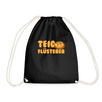 Teigflüsterer Backliebhaber Backfans Backen - Turnbeutel - Schwarz - Vorne