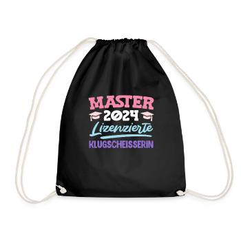 Master 2024 Lizenzierte Klugscheisserin Master's - Turnbeutel - Schwarz - Vorne