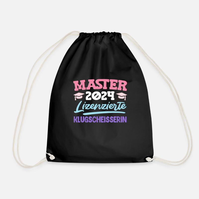 Master 2024 Lizenzierte Klugscheisserin Master's - Turnbeutel - Schwarz