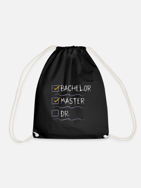 Masterabschluss Bachelor Master Doktor Bestanden - Turnbeutel - Schwarz