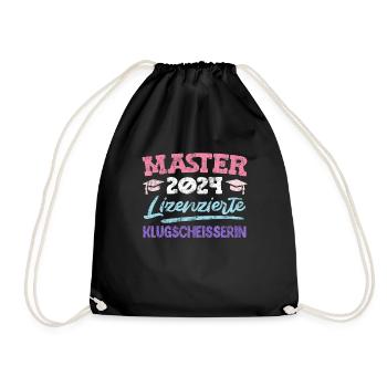 Master 2024 Lizenzierte Klugscheisserin Master's - Turnbeutel - Schwarz - Vorne