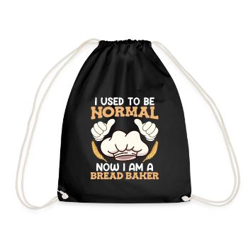 Baker I used to be Normal Now Bread Baker - Drawstring Bag - black - Front